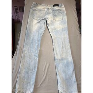 Another Hype Piece AHP Mens Light Wash Slim Straight Jeans Size 36x34 Blue Denim